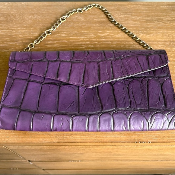 Michael Rome Embossed Clutch Italy Leather - Picture 6 of 11